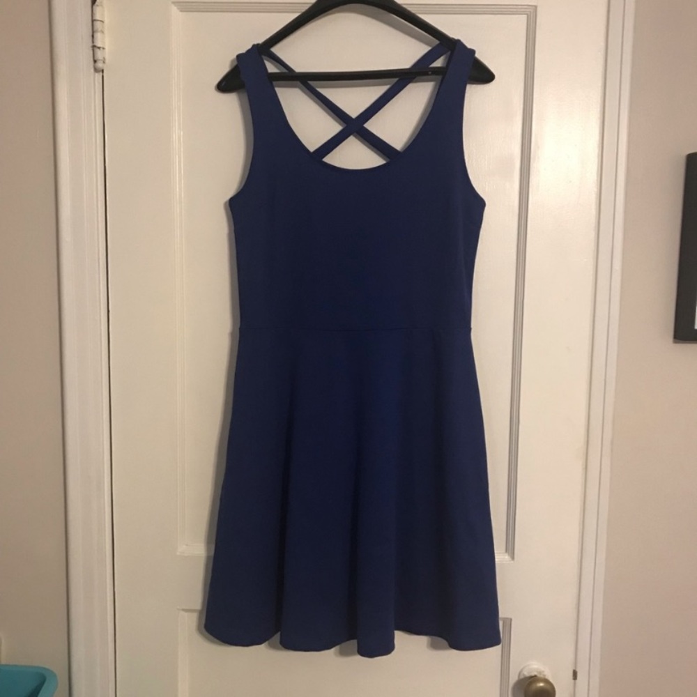 Royal blue skater dress